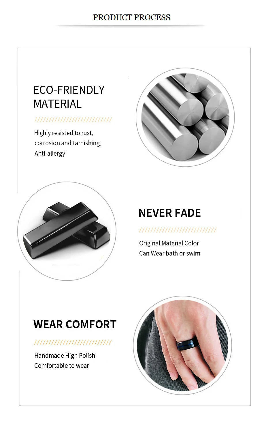 Vnox 6/8mm Black Ring for Men Women Groove Rainbow Stainless Steel Wedding Bands Trendy Fraternal Rings Casual Male Jewelry