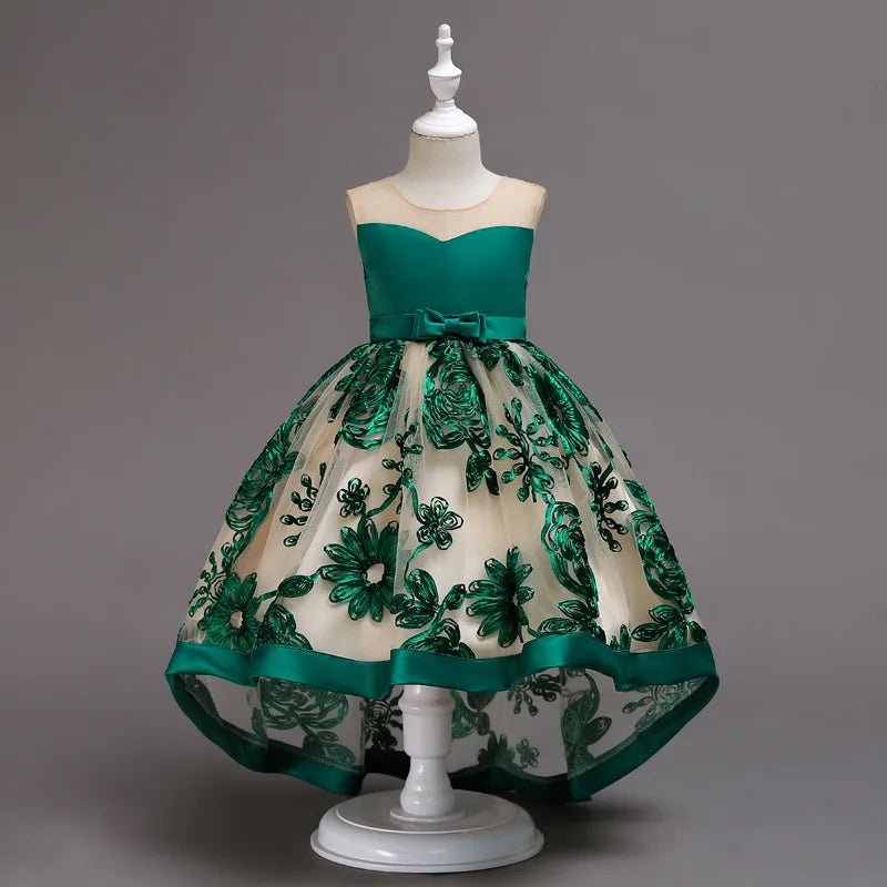 Girls Dress kids Embroidery Elegant Pageant Party Princess Dress for Girls clothes christmas costumes for children Toddler girls