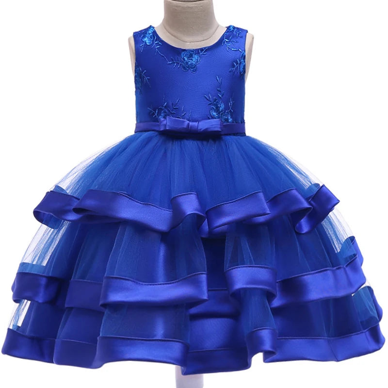 Girls Dress kids Embroidery Elegant Pageant Party Princess Dress for Girls clothes christmas costumes for children Toddler girls