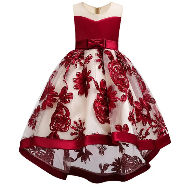 Girls Dress kids Embroidery Elegant Pageant Party Princess Dress for Girls clothes christmas costumes for children Toddler girls