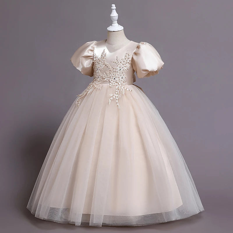 Girls Dress kids Embroidery Elegant Pageant Party Princess Dress for Girls clothes christmas costumes for children Toddler girls