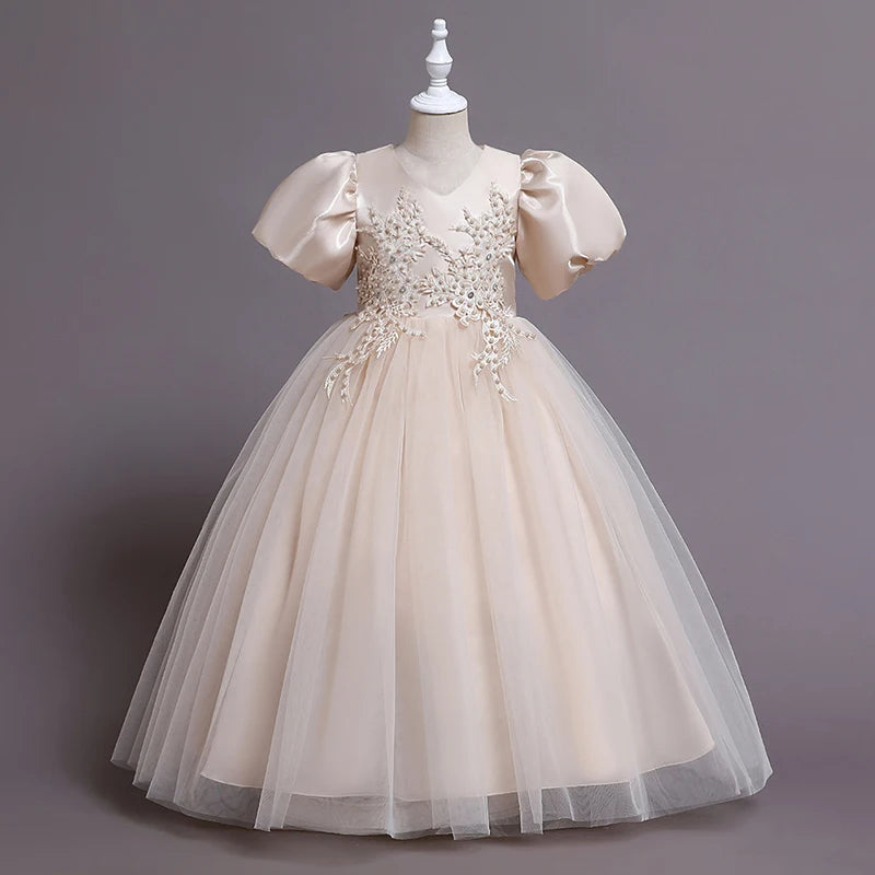 Girls Dress kids Embroidery Elegant Pageant Party Princess Dress for Girls clothes christmas costumes for children Toddler girls