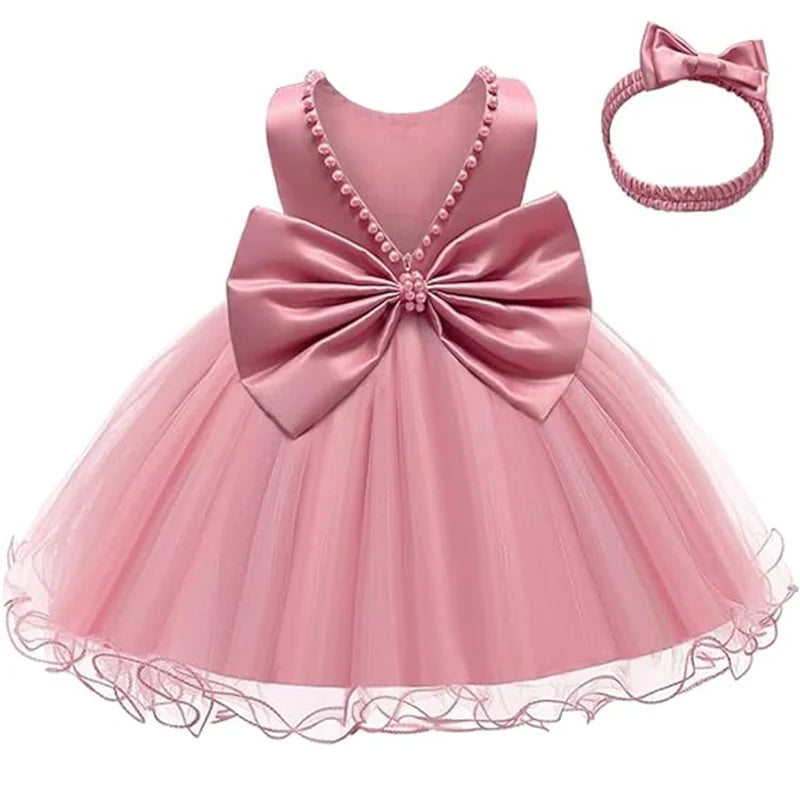 Baby Christmas Costume Christening Princess Dress For Baby Girls Wedding Kids Infant 1st Birthday Party Dress Newborn Clothes