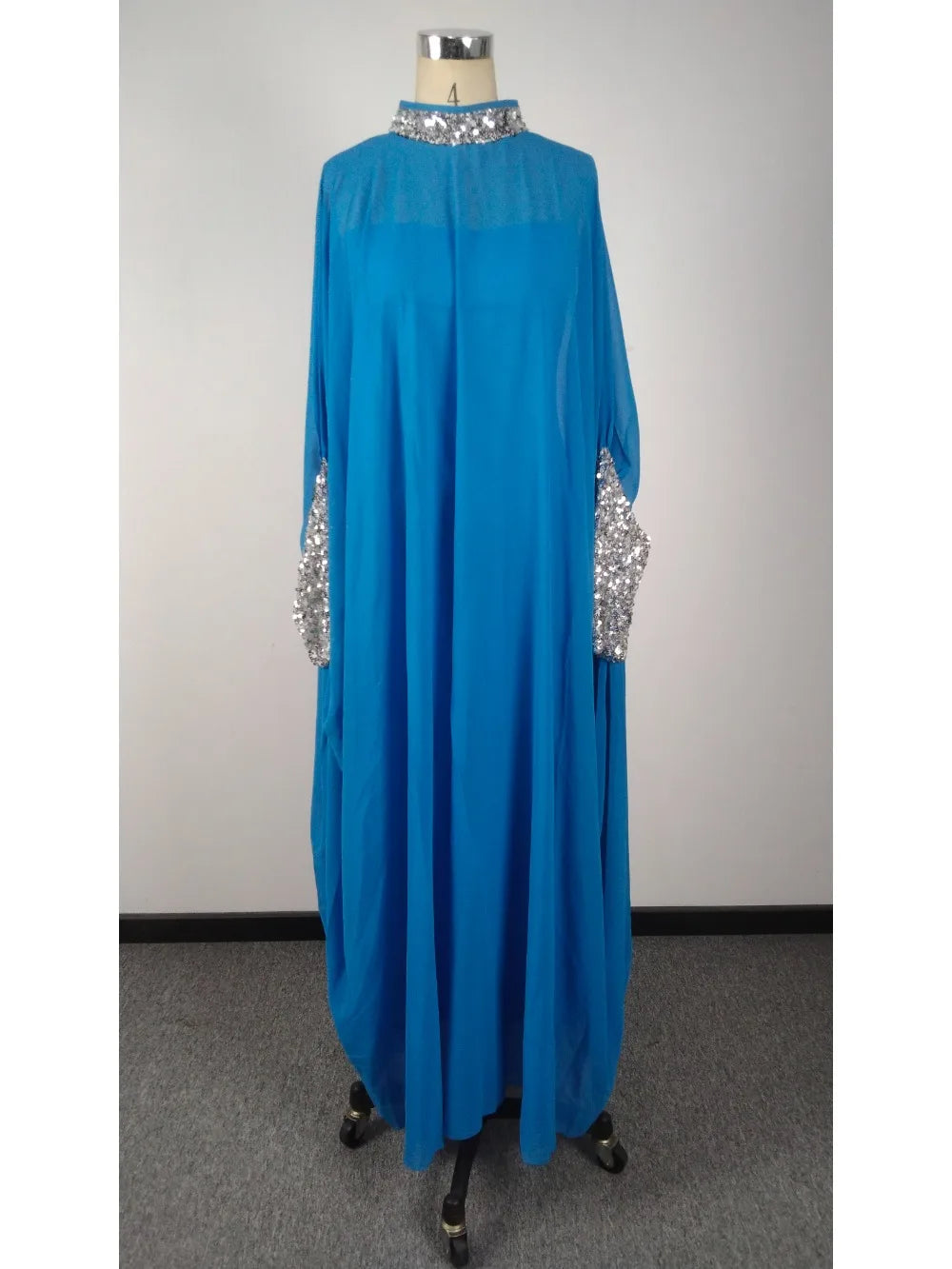 Dubai Sequin Cloak Dress 2 Piece Set Morocco Party Dress for Women Chiffon Ball Gown Vestidos Wedding Prom Evening Dress Caftan