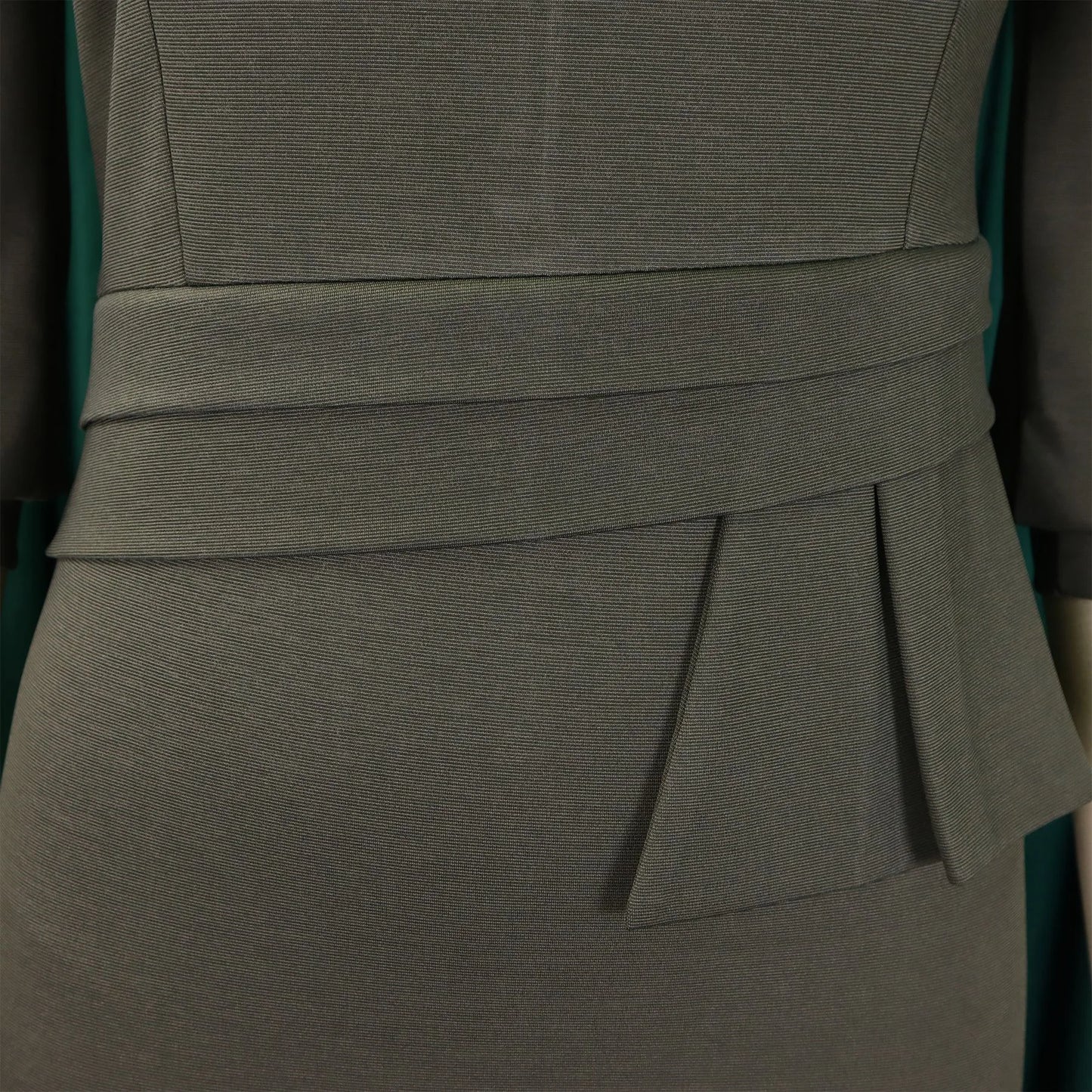 Elegant Office Dresses For Women Turn Down Collar Single Breasted Three Quarter Sleeve Belt Waisted Mermaid Dress Midi Clothes