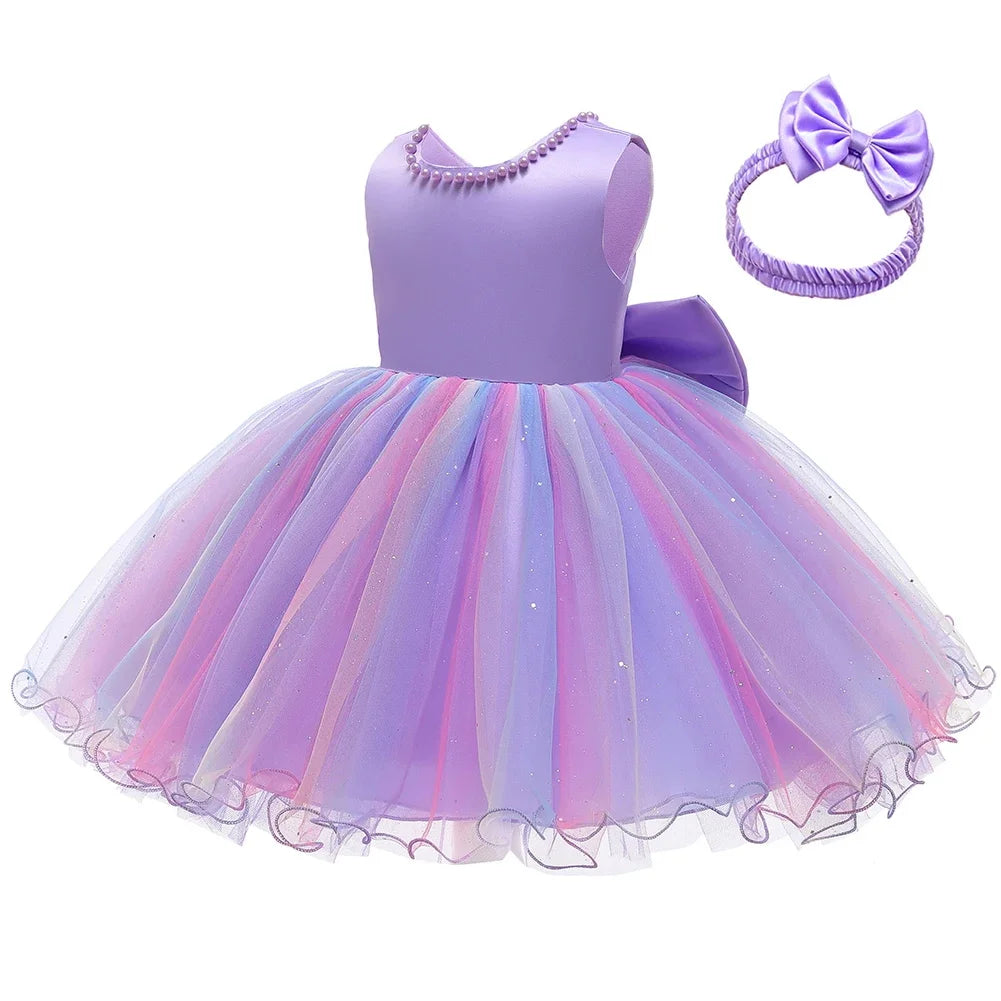 Baby Christmas Costume Christening Princess Dress For Baby Girls Wedding Kids Infant 1st Birthday Party Dress Newborn Clothes