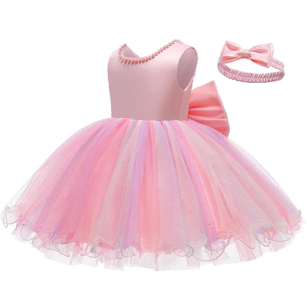Baby Christmas Costume Christening Princess Dress For Baby Girls Wedding Kids Infant 1st Birthday Party Dress Newborn Clothes