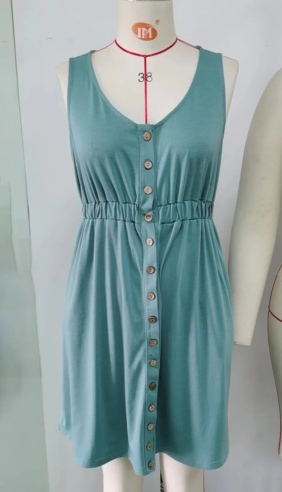 Vintage Elegant 2023 Summer Casual A-Line Womens Pullover Loose Pocket Dress Chic O-Neck Solid Sleeveless Long Dresses For Women