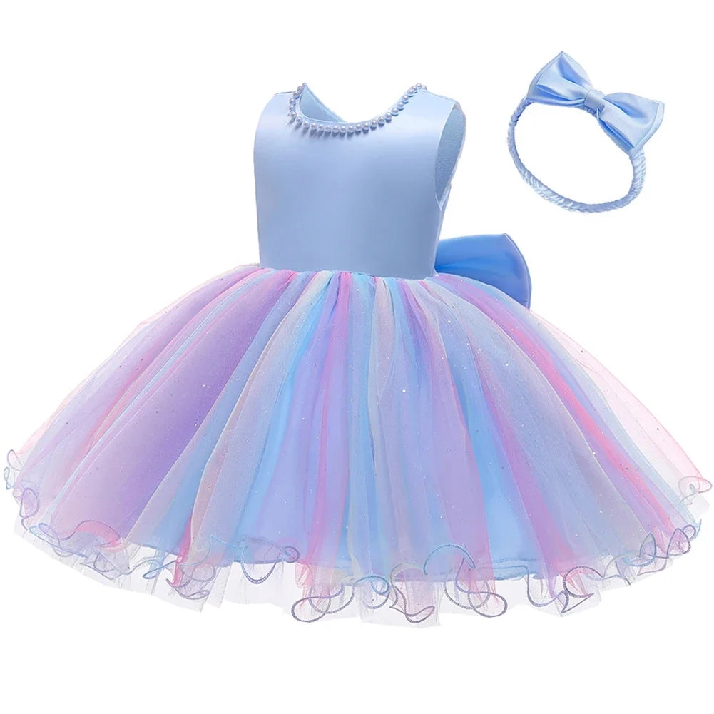Baby Christmas Costume Christening Princess Dress For Baby Girls Wedding Kids Infant 1st Birthday Party Dress Newborn Clothes
